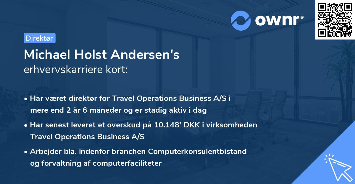 Michael Holst Andersen's erhvervskarriere kort