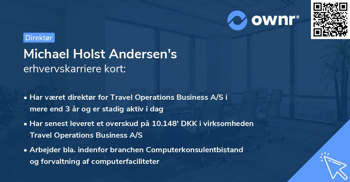 Michael Holst Andersen's erhvervskarriere kort
