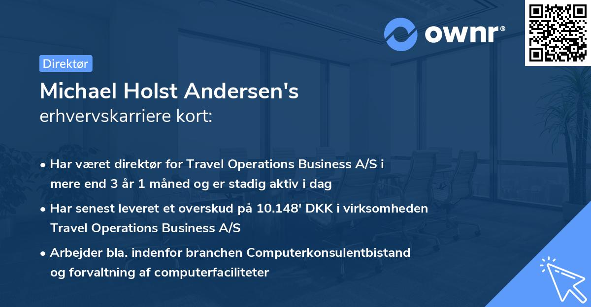 Michael Holst Andersen's erhvervskarriere kort