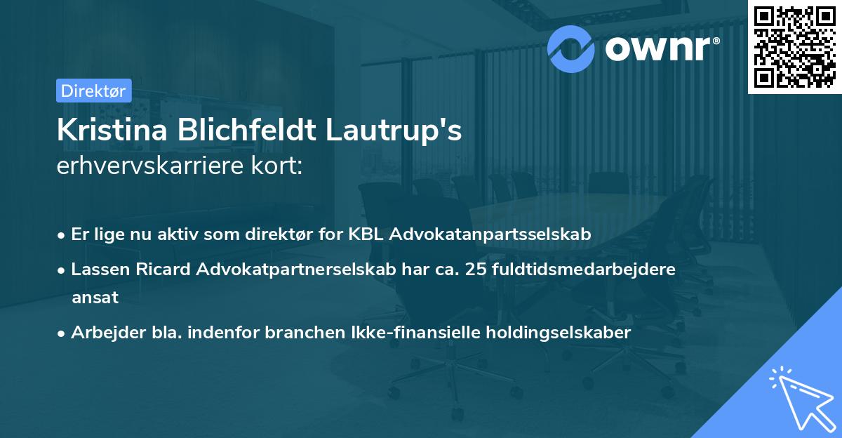 Kristina Blichfeldt Lautrup's erhvervskarriere kort