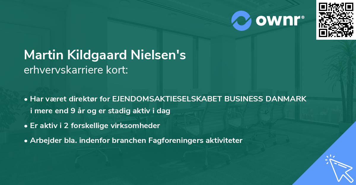 Martin Kildgaard Nielsen's erhvervskarriere kort