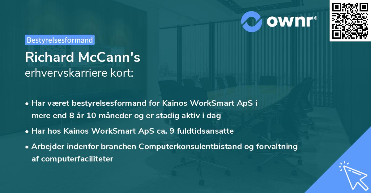Richard McCann's erhvervskarriere kort