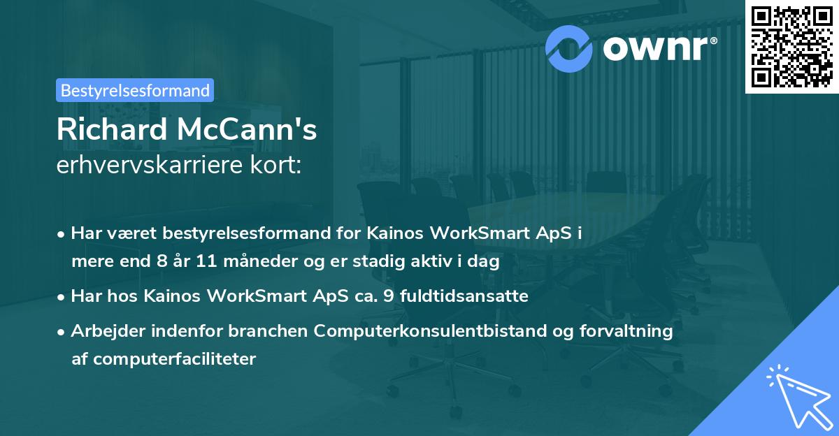 Richard McCann's erhvervskarriere kort