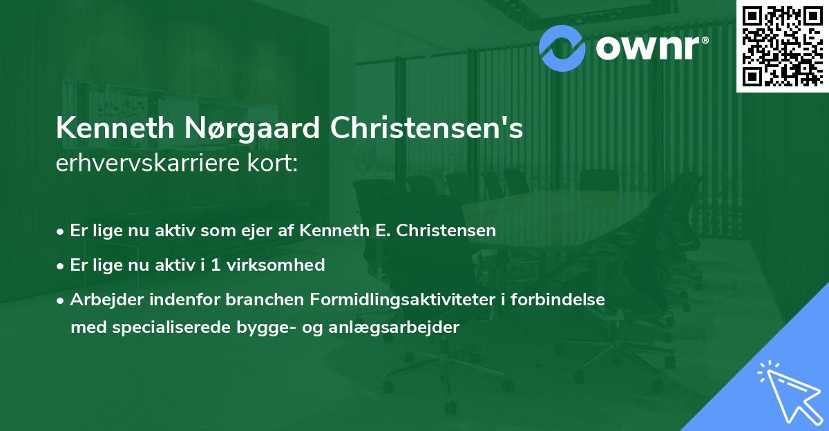 Kenneth Nørgaard Christensen's erhvervskarriere kort