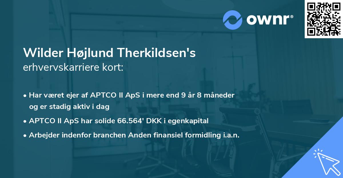 Wilder Højlund Therkildsen's erhvervskarriere kort