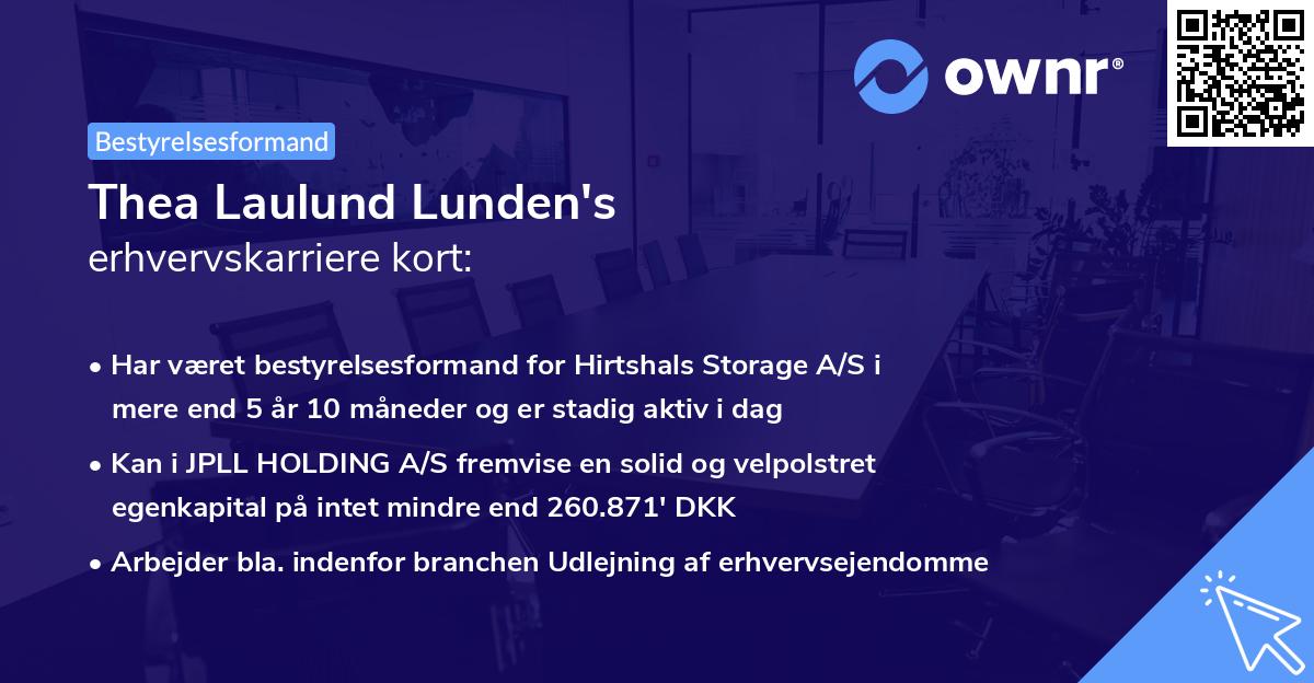 Thea Laulund Lunden's erhvervskarriere kort
