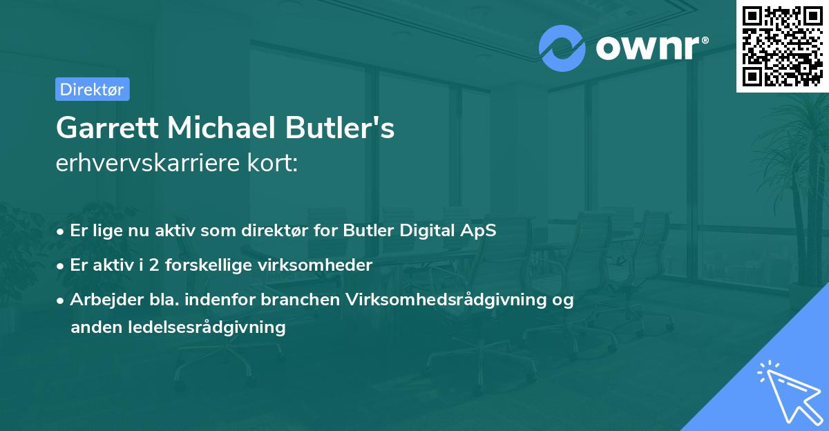 Garrett Michael Butler's erhvervskarriere kort