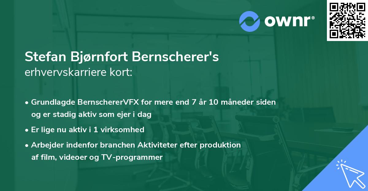Stefan Bjørnfort Bernscherer's erhvervskarriere kort