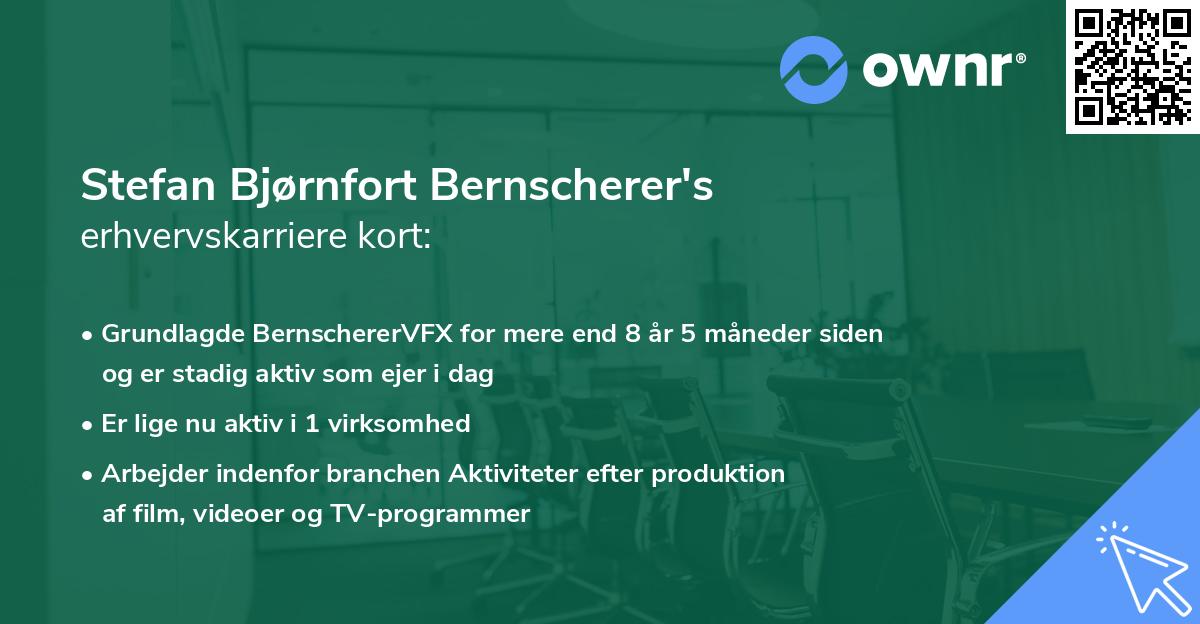 Stefan Bjørnfort Bernscherer's erhvervskarriere kort