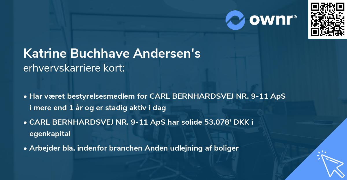Katrine Buchhave Andersen's erhvervskarriere kort