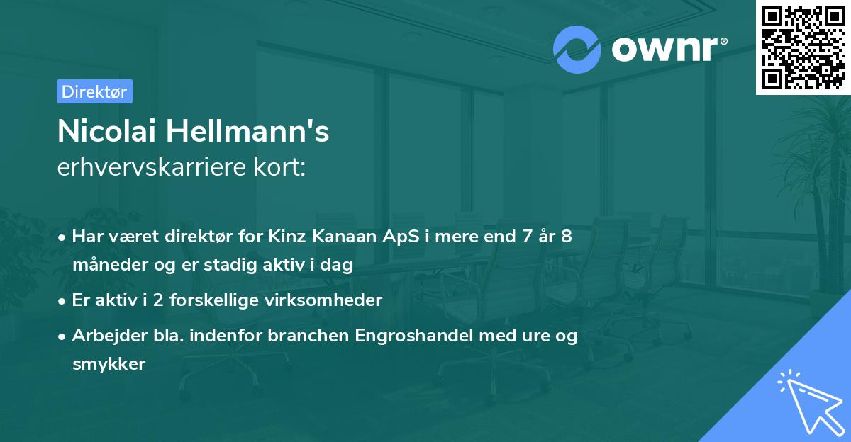 Nicolai Hellmann's erhvervskarriere kort