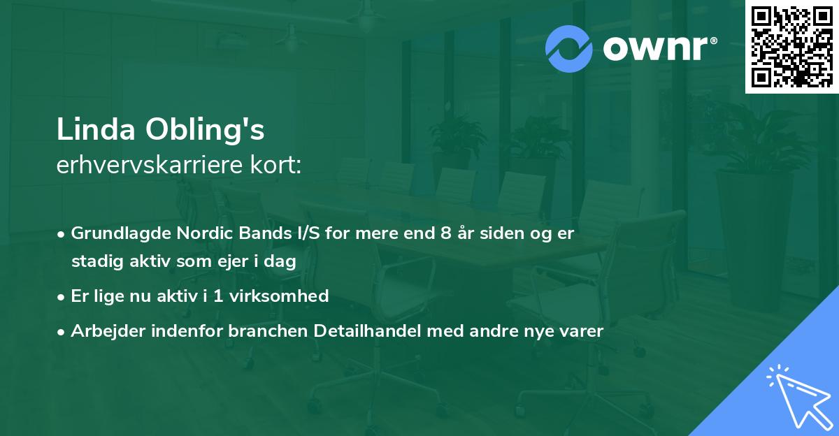 Linda Obling's erhvervskarriere kort