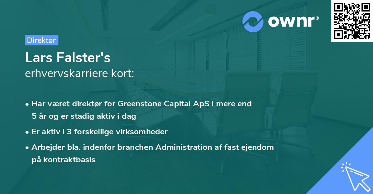 Lars Falster's erhvervskarriere kort