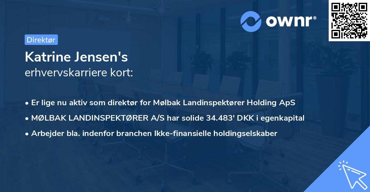 Katrine Jensen's erhvervskarriere kort