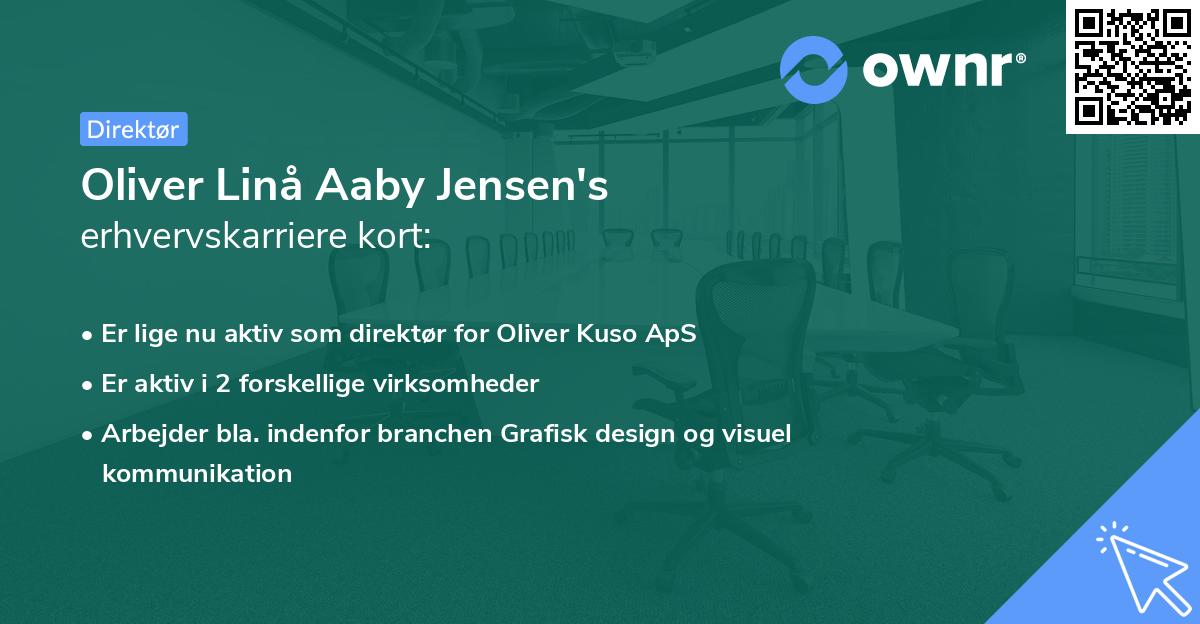Oliver Linå Aaby Jensen's erhvervskarriere kort