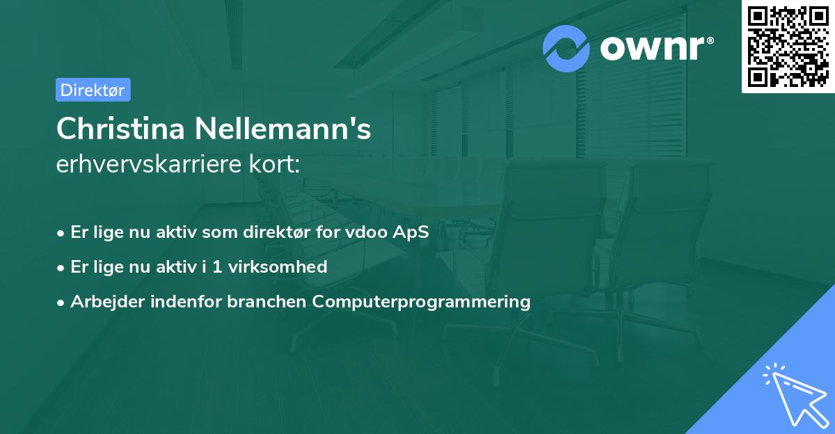Christina Nellemann's erhvervskarriere kort