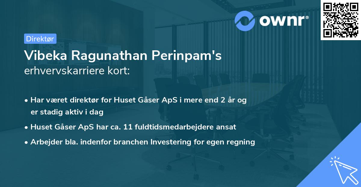 Vibeka Ragunathan Perinpam's erhvervskarriere kort