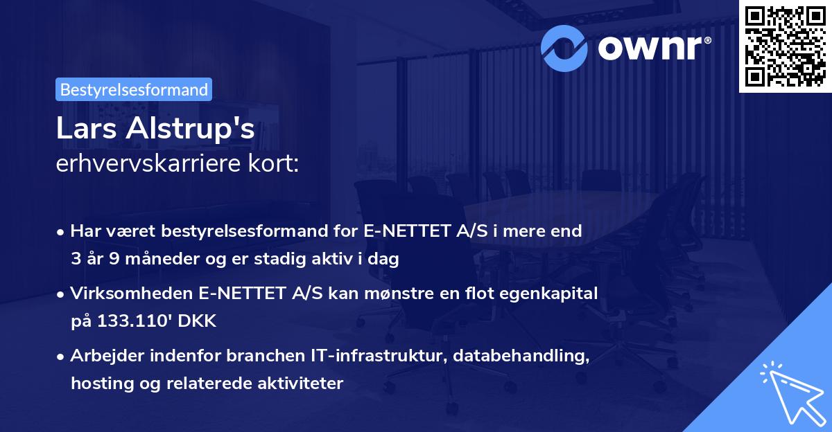 Lars Alstrup's erhvervskarriere kort