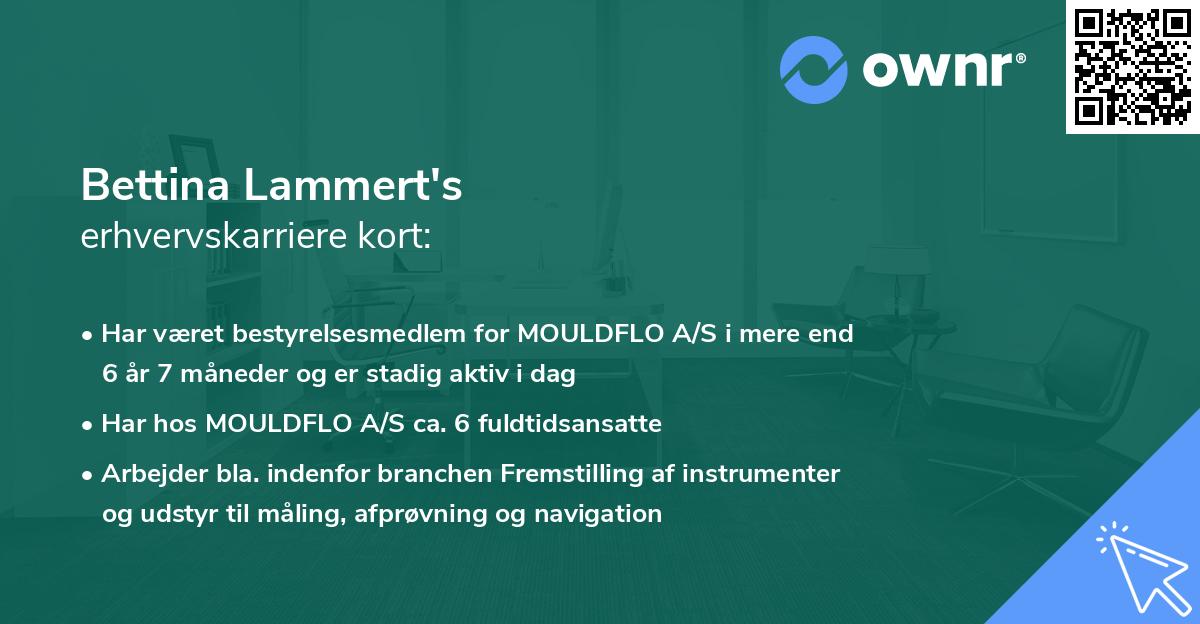 Bettina Lammert's erhvervskarriere kort