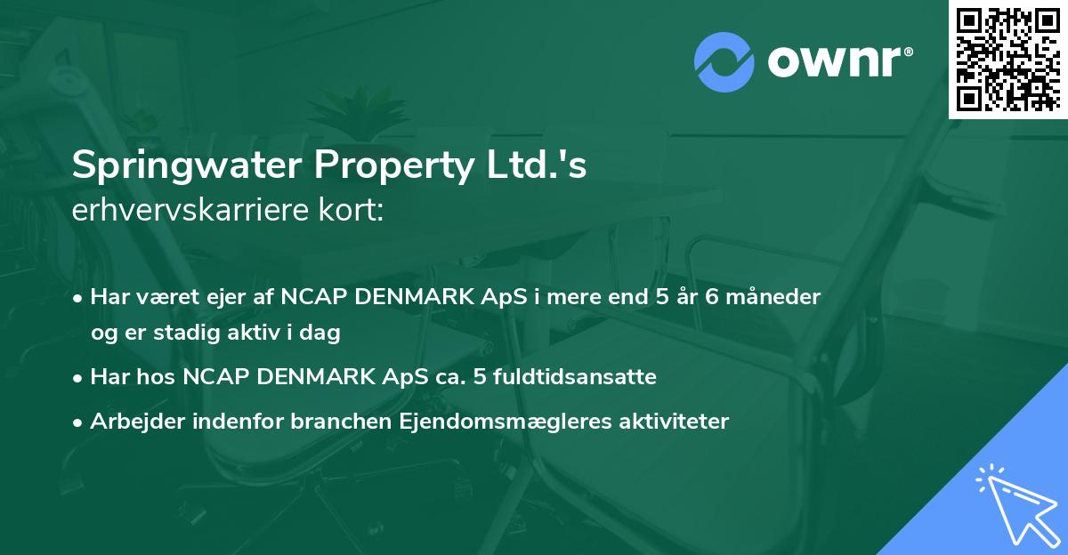 Springwater Property Ltd.'s erhvervskarriere kort