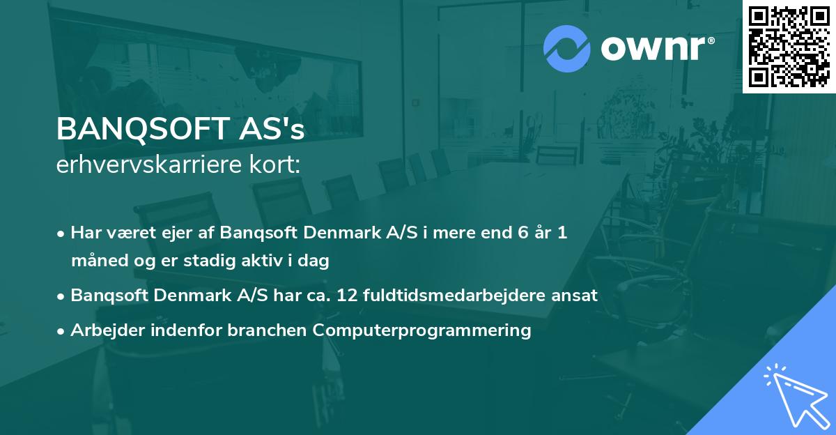 BANQSOFT AS's erhvervskarriere kort