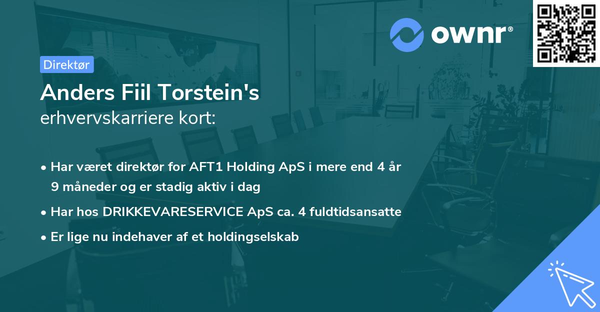 Anders Fiil Torstein's erhvervskarriere kort