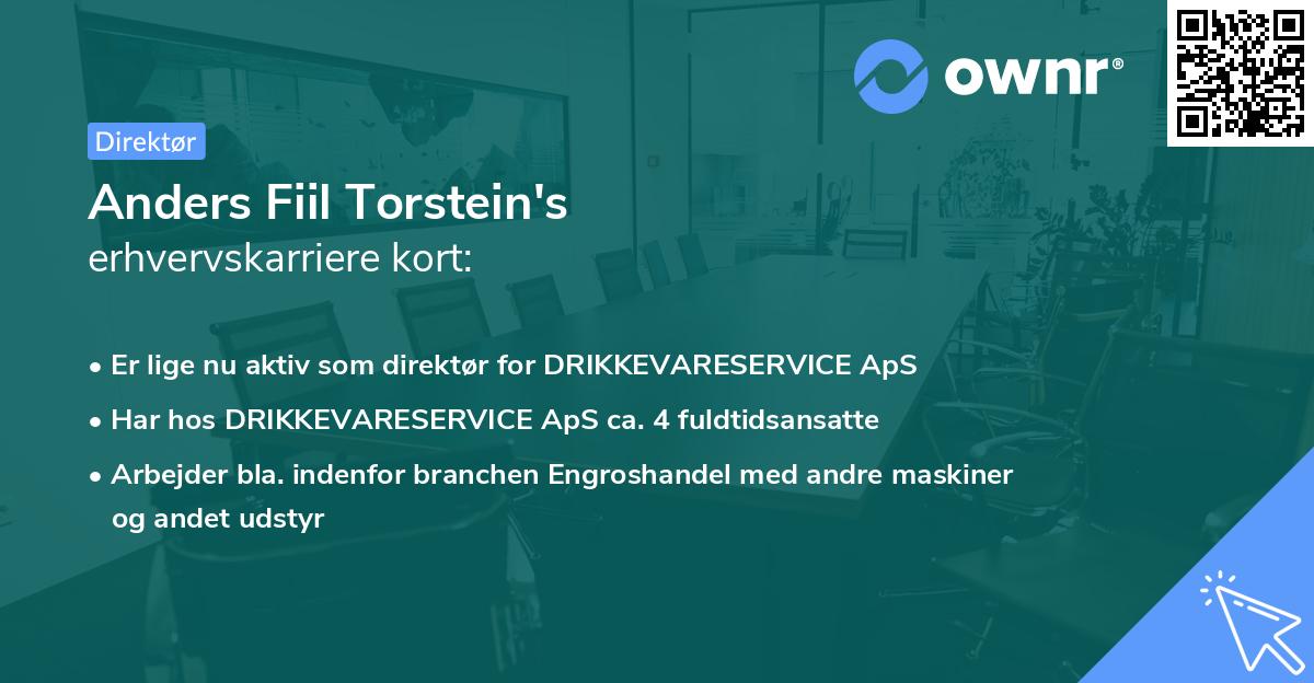 Anders Fiil Torstein's erhvervskarriere kort