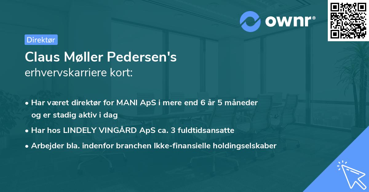 Claus Møller Pedersen's erhvervskarriere kort