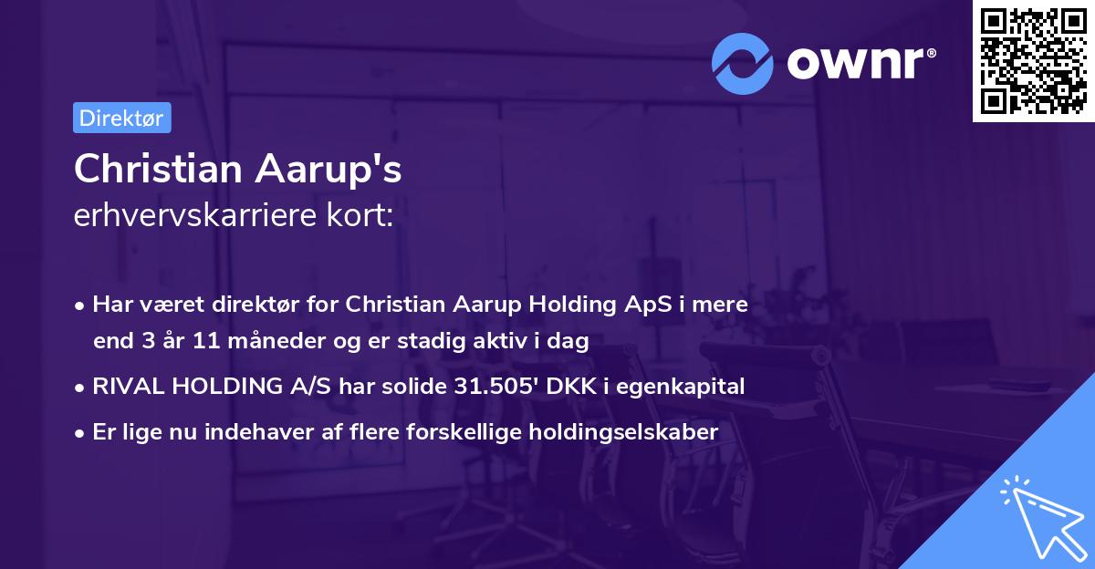 Christian Aarup's erhvervskarriere kort