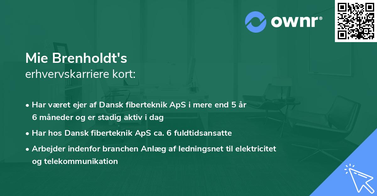 Mie Brenholdt's erhvervskarriere kort