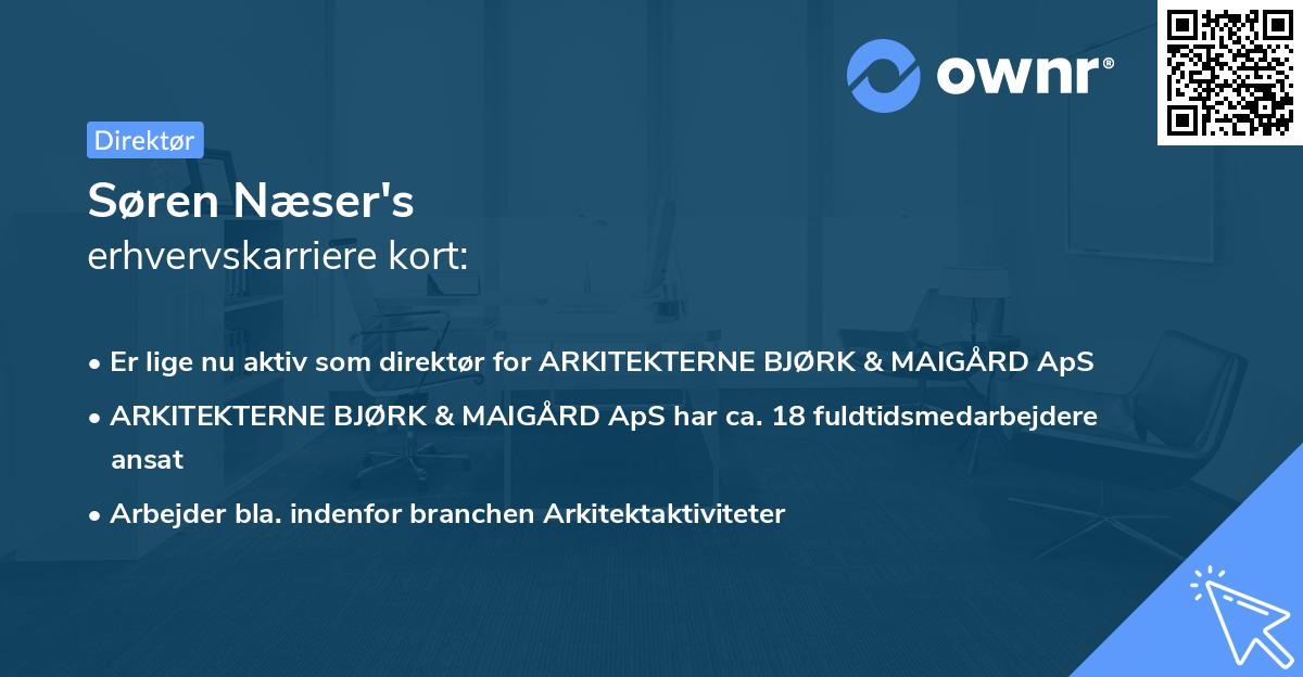 Søren Næser's erhvervskarriere kort