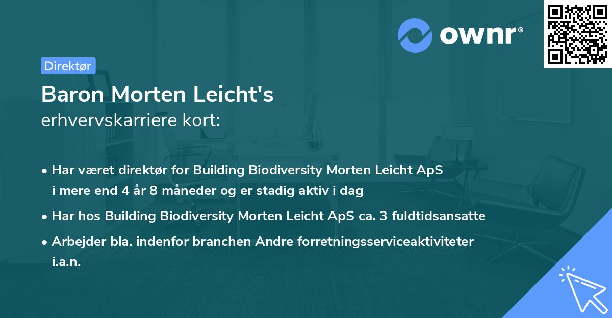 Baron Morten Leicht's erhvervskarriere kort