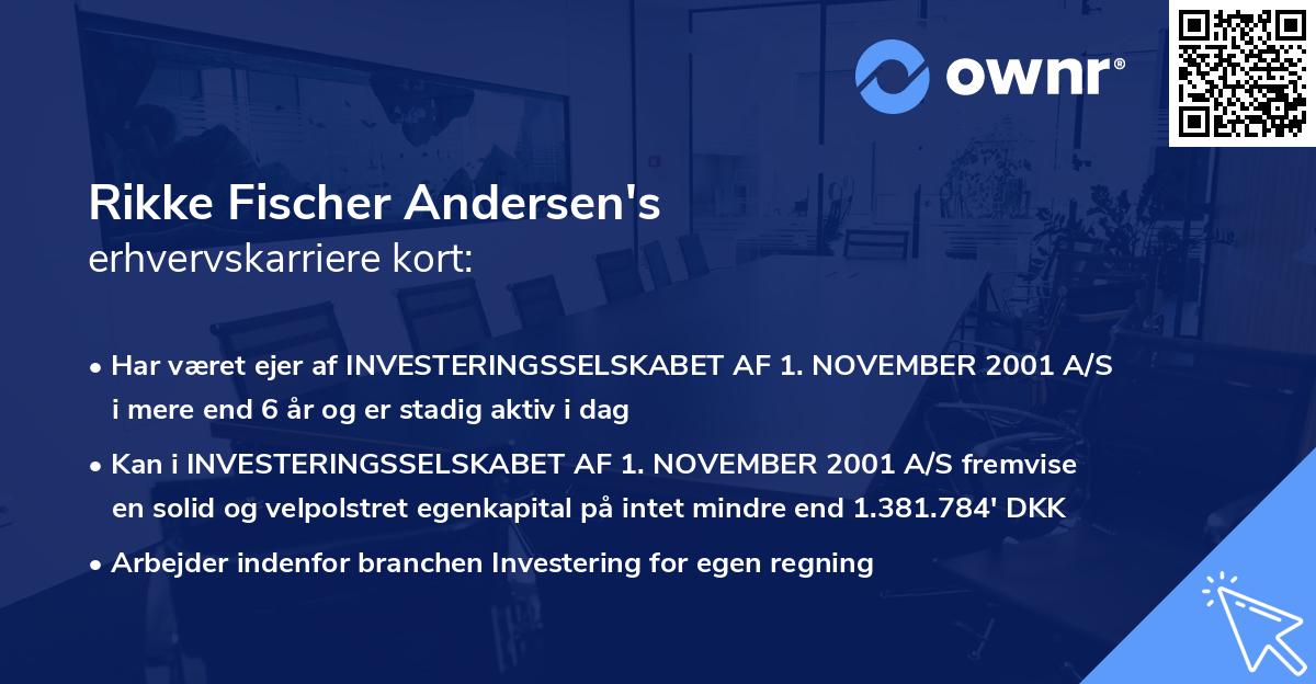 Rikke Fischer Andersen's erhvervskarriere kort