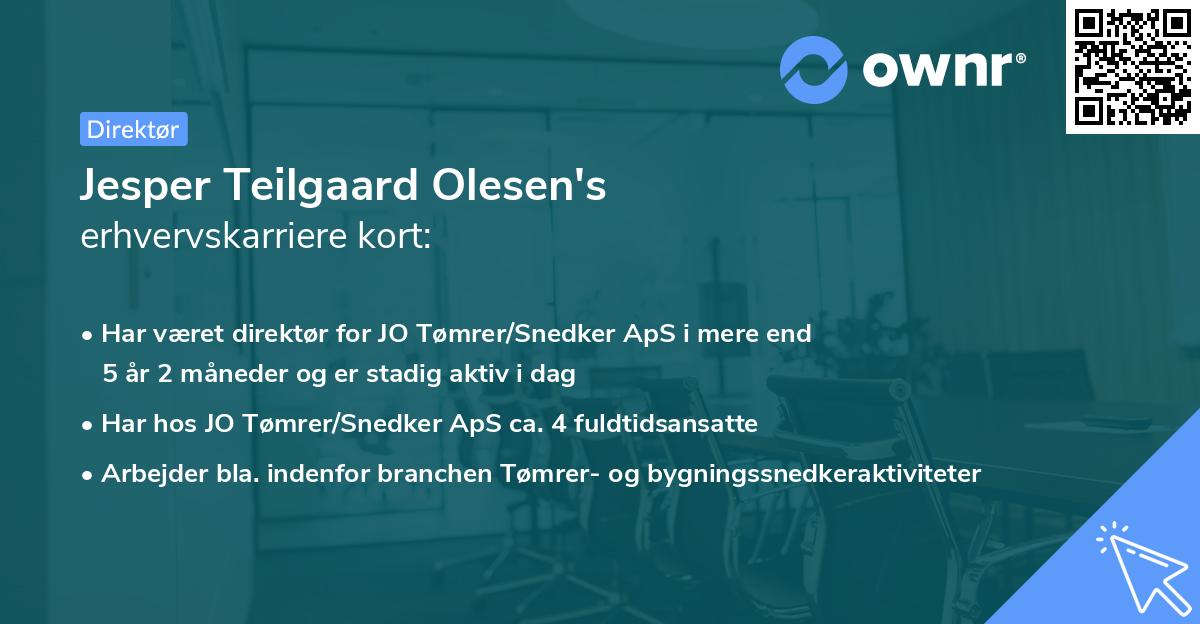 Jesper Teilgaard Olesen's erhvervskarriere kort