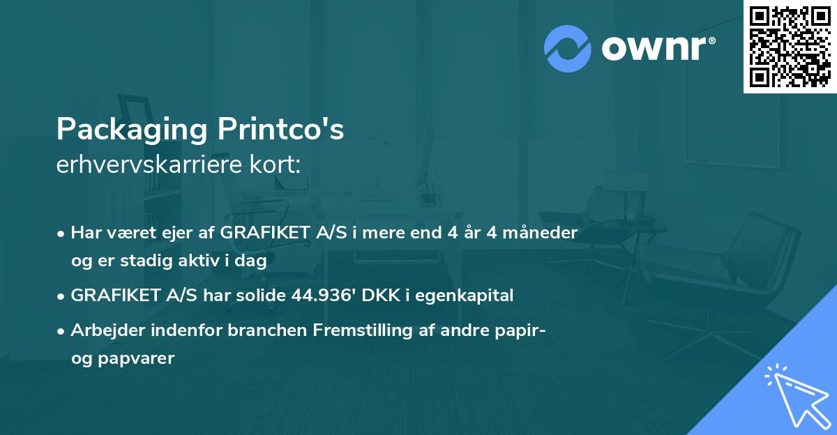 Packaging Printco's erhvervskarriere kort