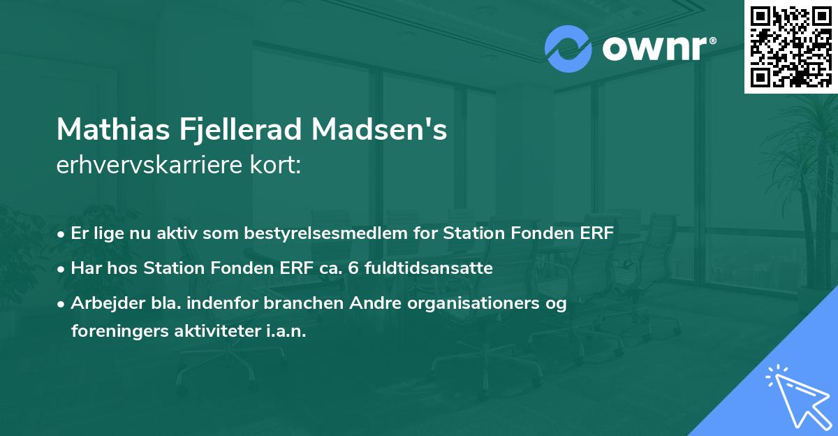 Mathias Fjellerad Madsen's erhvervskarriere kort