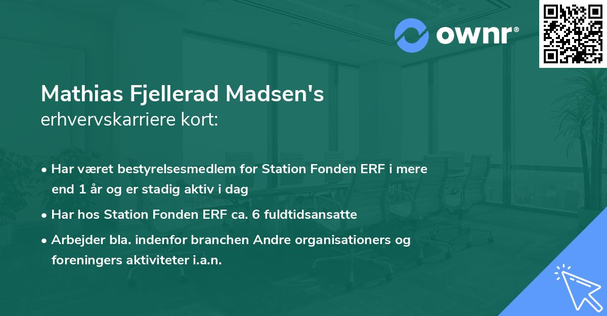 Mathias Fjellerad Madsen's erhvervskarriere kort