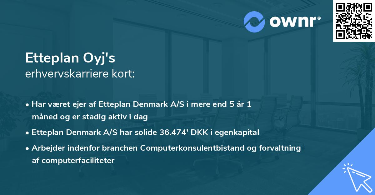 Etteplan Oyj's erhvervskarriere kort