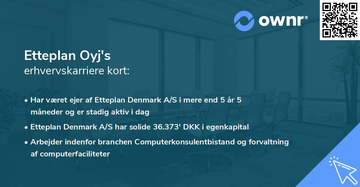 Etteplan Oyj's erhvervskarriere kort