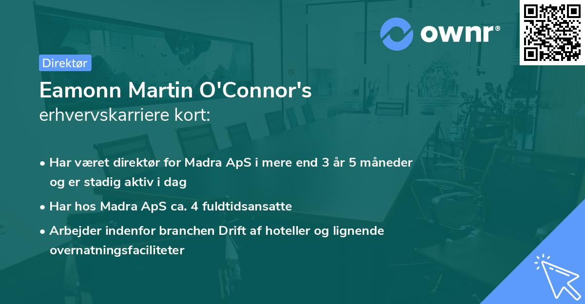 Eamonn Martin O'Connor's erhvervskarriere kort