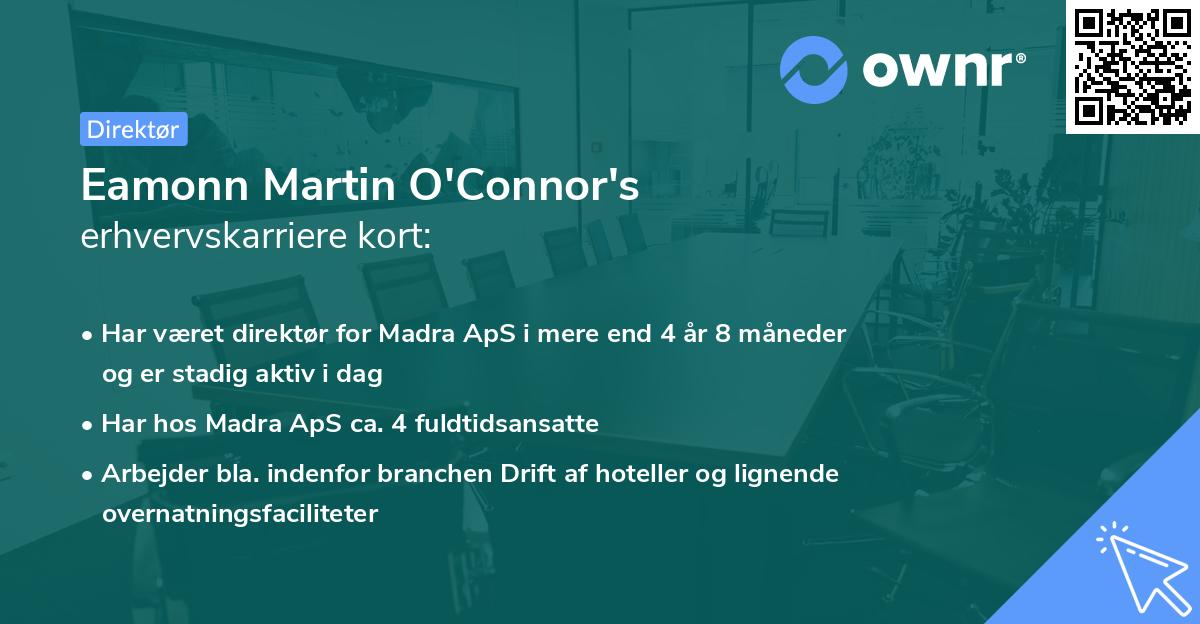 Eamonn Martin O'Connor's erhvervskarriere kort