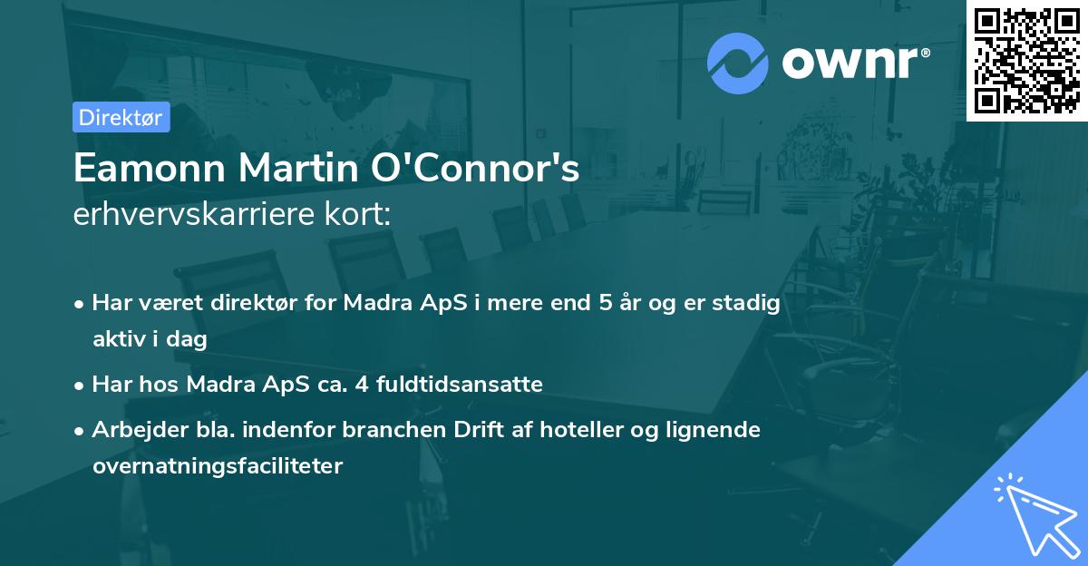 Eamonn Martin O'Connor's erhvervskarriere kort