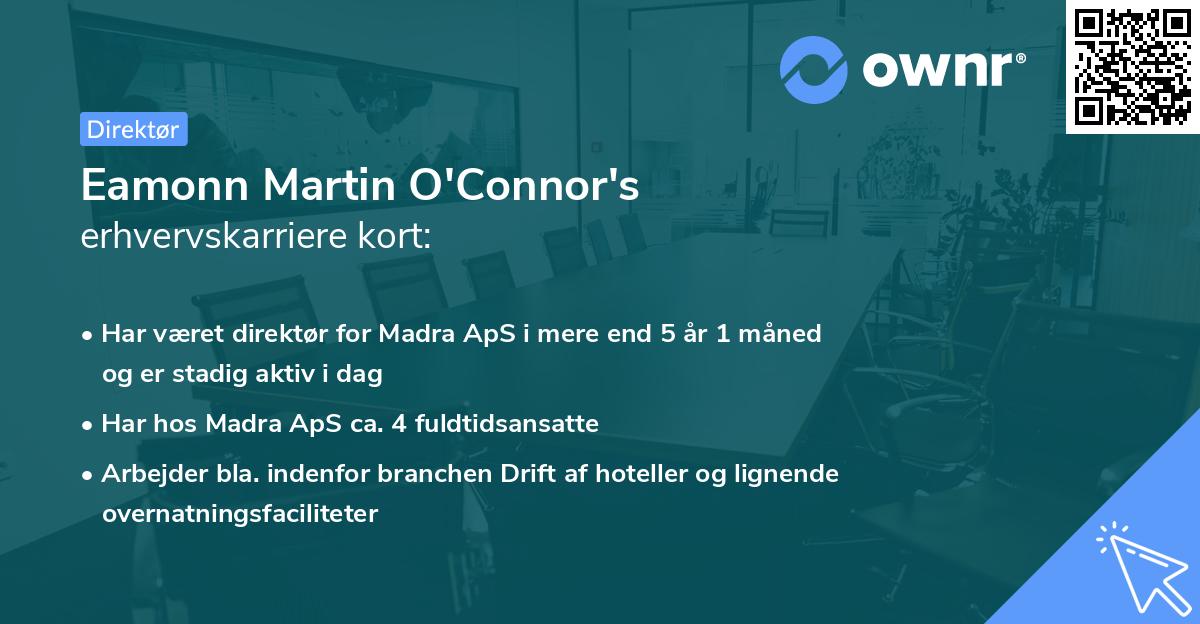Eamonn Martin O'Connor's erhvervskarriere kort