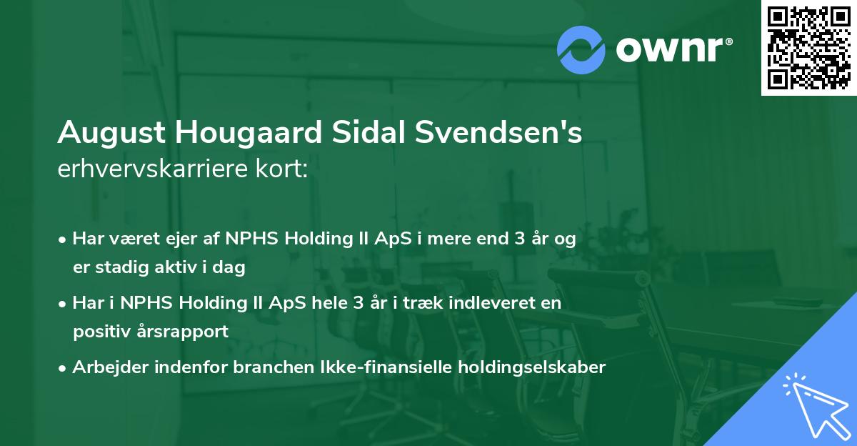 August Hougaard Sidal Svendsen's erhvervskarriere kort