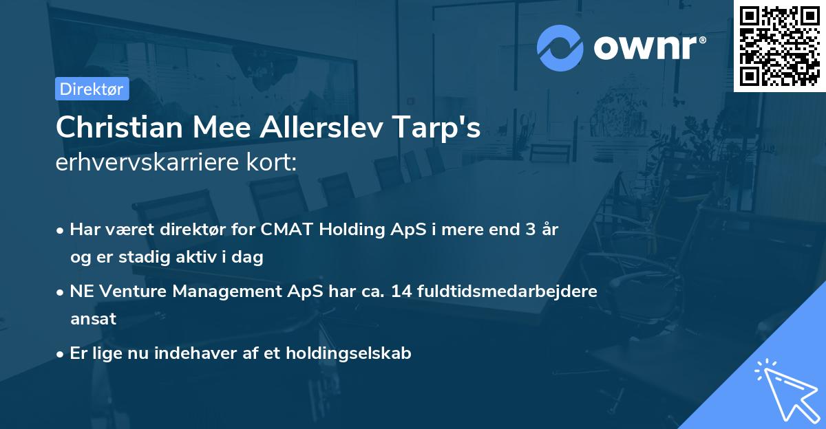 Christian Mee Allerslev Tarp's erhvervskarriere kort