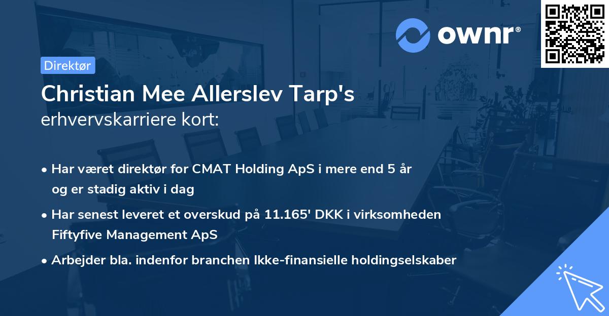 Christian Mee Allerslev Tarp's erhvervskarriere kort