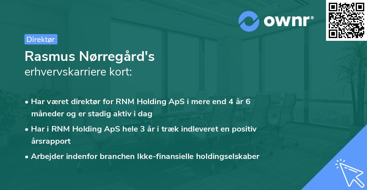 Rasmus Nørregård's erhvervskarriere kort
