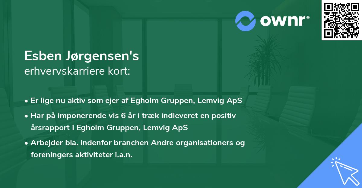 Esben Jørgensen's erhvervskarriere kort