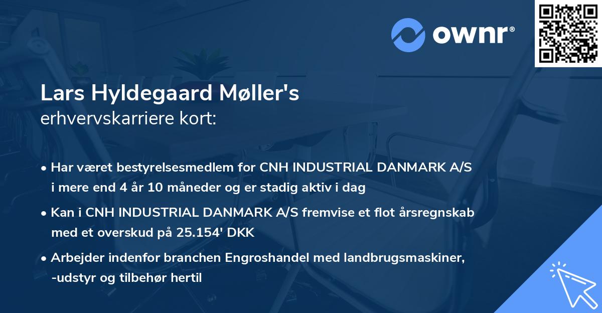 Lars Hyldegaard Møller's erhvervskarriere kort