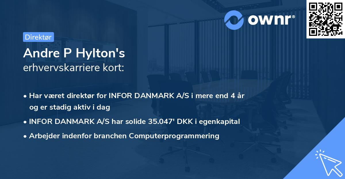 Andre P Hylton's erhvervskarriere kort